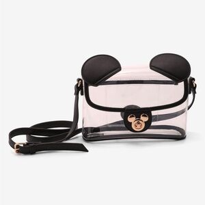 Disney Our Universe Mickey Mouse Clear PVC Crossbody Bag Stadium Approved Black